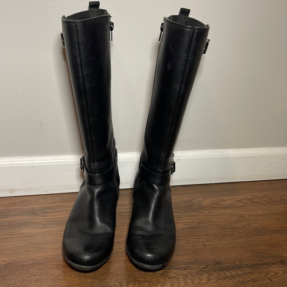 Clarks Malia Poplar Tall Boots Black Womens sz 6 - Picture 3 of 11